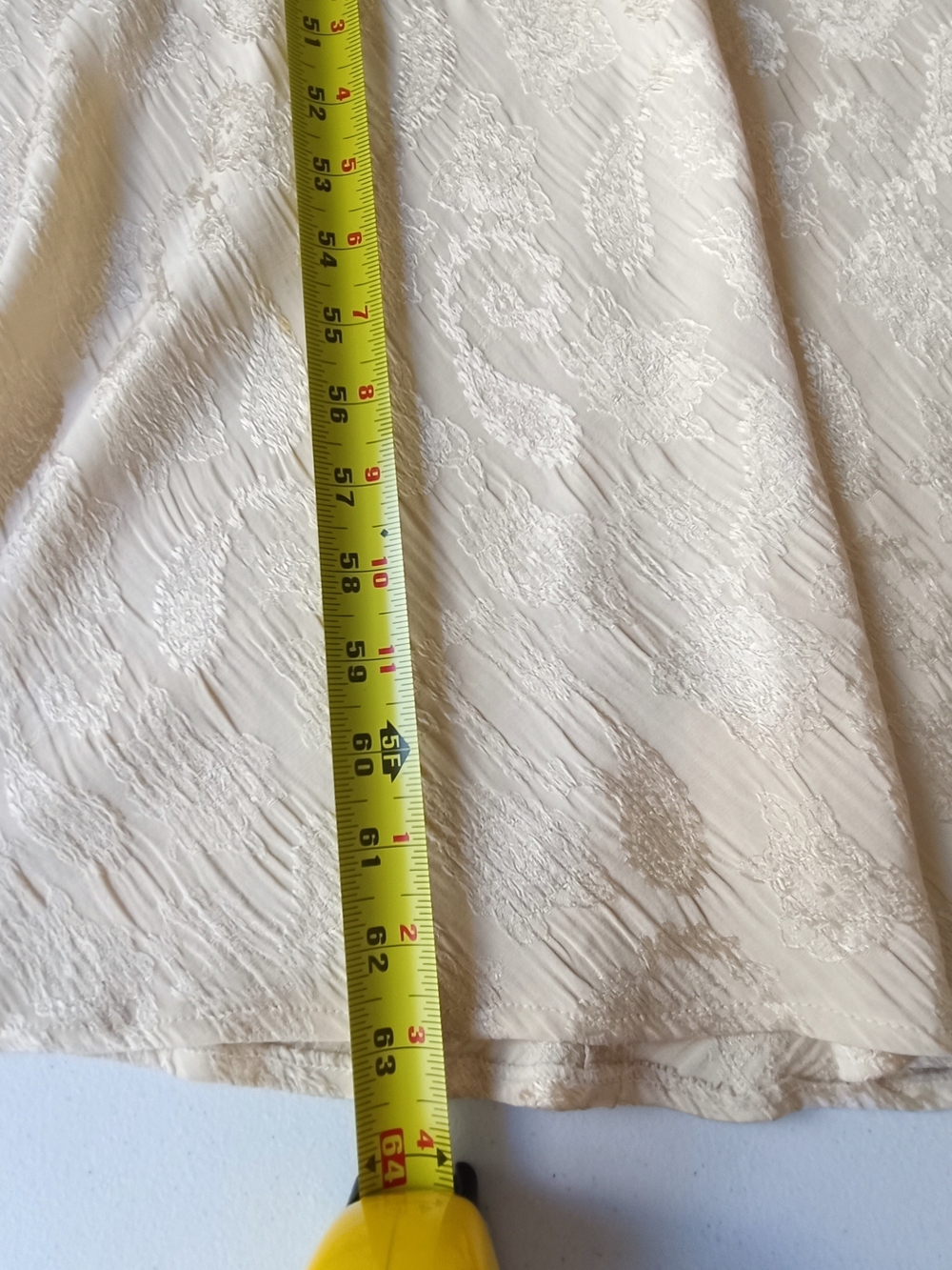Vintage ALGO Ivory Paisley Jacquard Bias Cut Maxi Dress Size 12 Bridal Shower - Picture 10 of 12